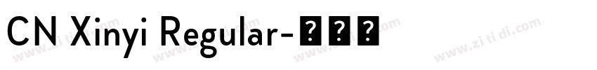CN Xinyi Regular字体转换